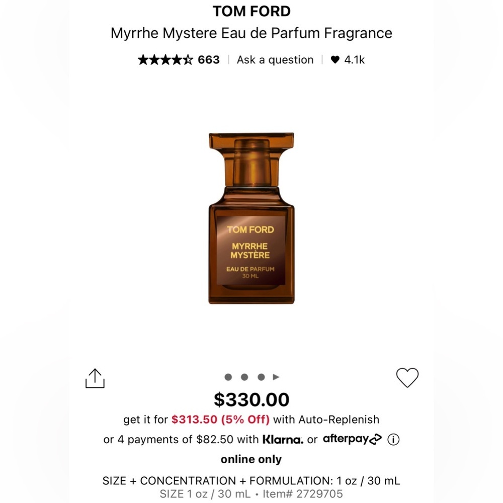 Tom Ford Myrrhe Mystere Fragrance Sample - Picture 2 of 3